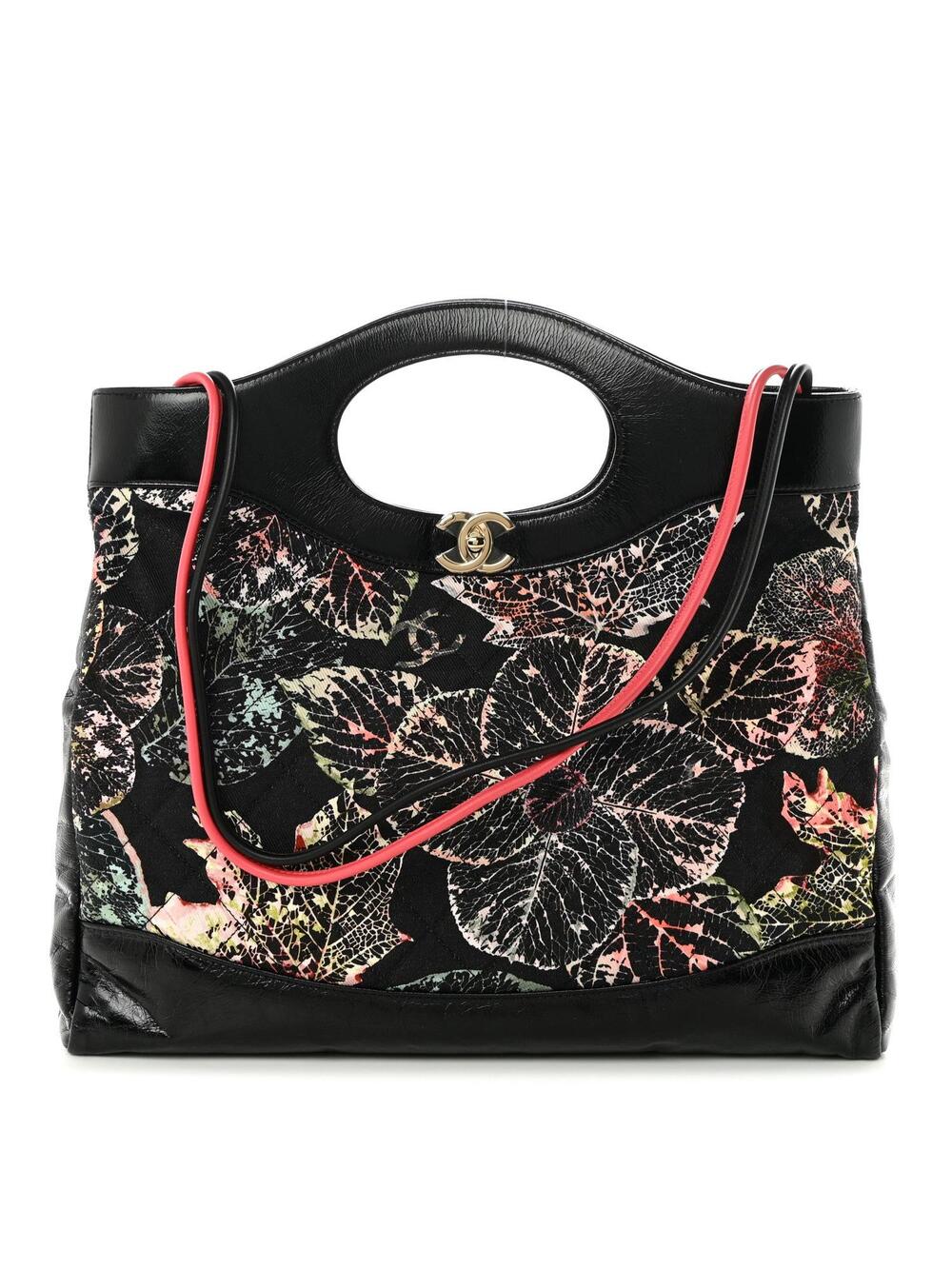 Chanel Patent Calfskin Canvas Printed #360703C16B